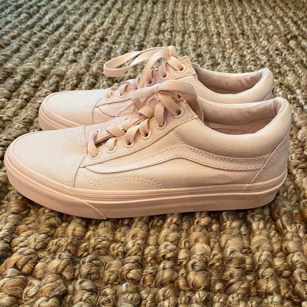 Vans all light pink lace up vans size 7.5 women’s